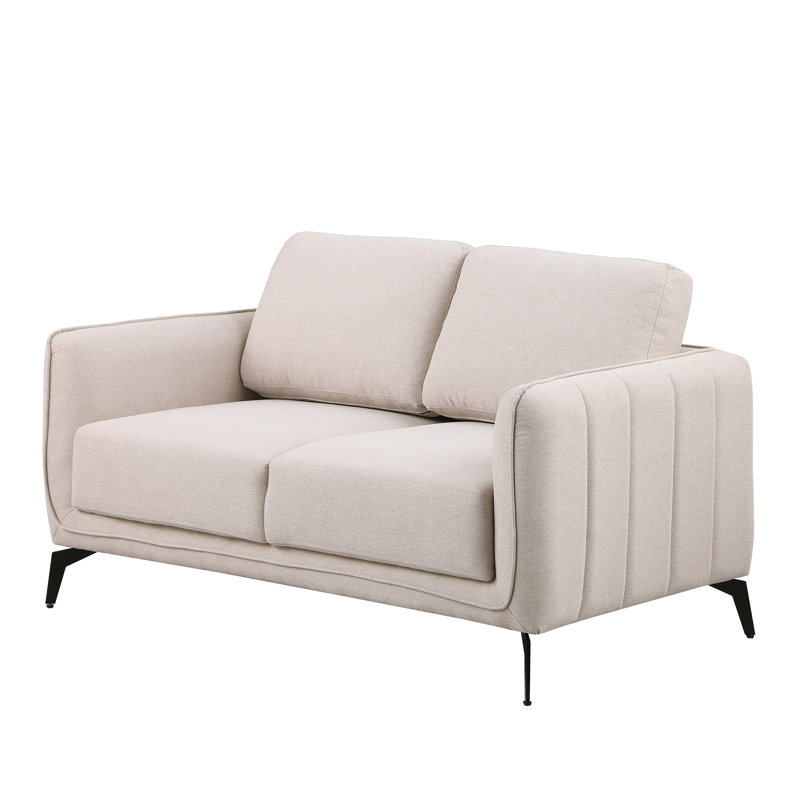 Ballycor Modern Scandi Style Fabric Living Room 2 Seater Sofa, Beige