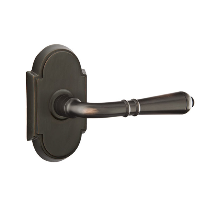 Levier de porte avec rosette Turino Passage, Droite, Bronze huilé
