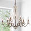 Lustre classique à 9 lumières de style bougie avec détails en bois Aurora -799613244-799613245