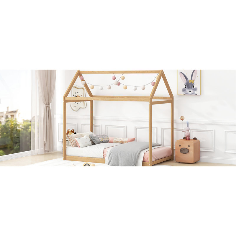 Lit simple couleur de bois - Transformez votre maison en pin élégant