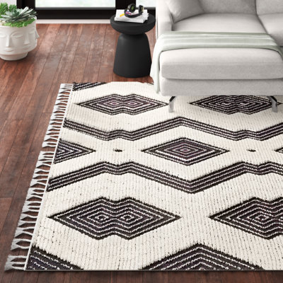 Dingle Moroccan Black/Ivory Area Rug