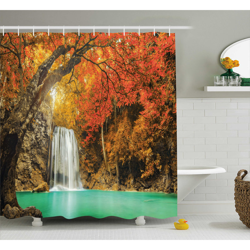 Rideau de douche à décoration simple majestic cascade Clovis, H 69 po x l 75 po