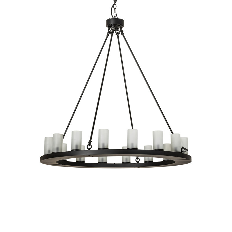 Lustre à roulettes de style bougie Varberg, l 48 po x P 48 po