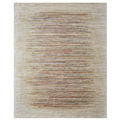 Abstract Stripe Wool Rich Blend Area Rug