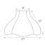 Abat-jour cloche en tissu 17 "transitionnel