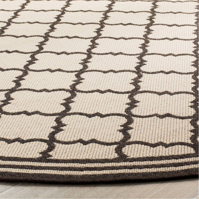 Tapis d'intérieur / extérieur à motif géométrique 100 pièces Ferrill, Tapis de couloir 2 pi 2 po x 8 pi
