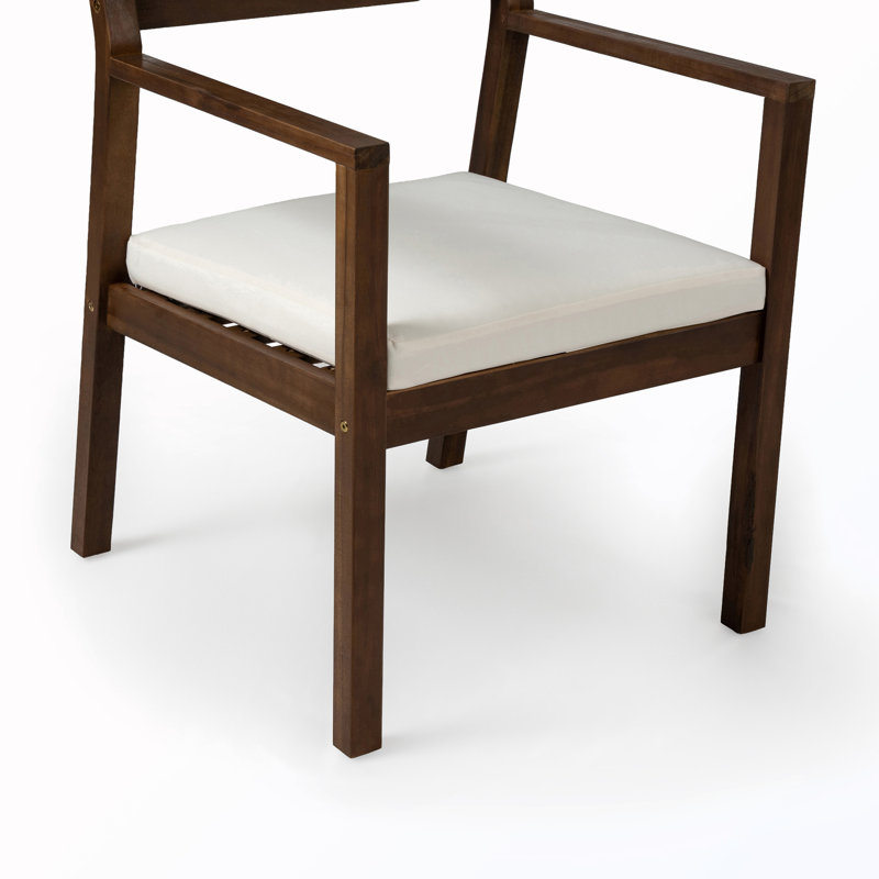 Ensemble de table de salle à manger 6 pièces avec trou pour parasol, 4 chaises et 1 banc, Moka, Moka