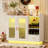  Modern Floating Wine Cabinet with LED Light & Barware Rack-1830069049