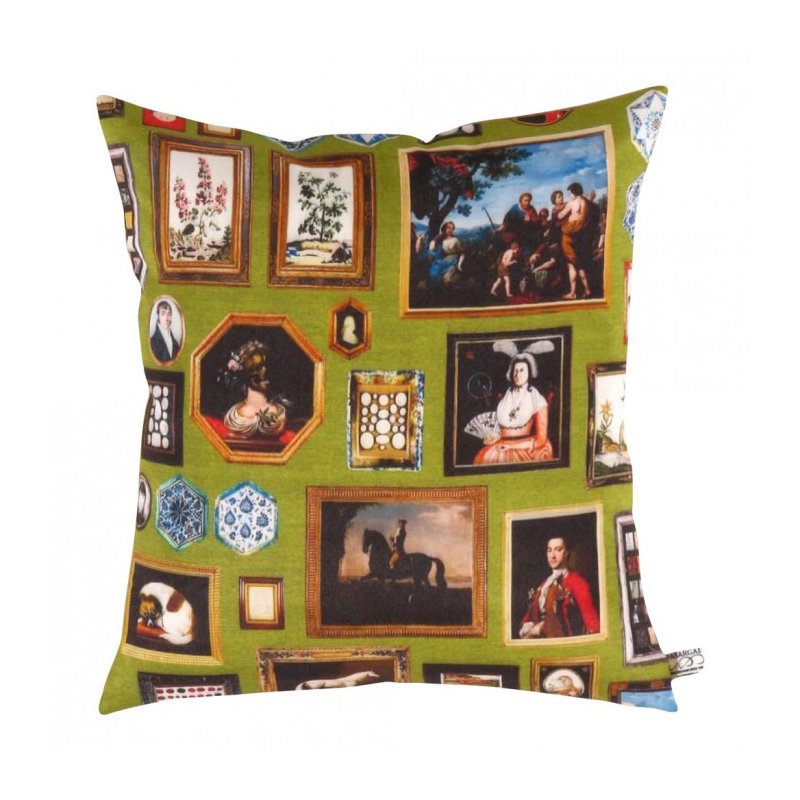 Coussin turc 24 po, Or / noir / bleu / blanc / rouge