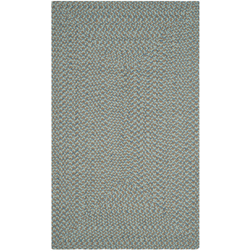 Tapis de couleur unie en coton tissé à la main Garbrand, Rectangle de 5 pi x 8 pi