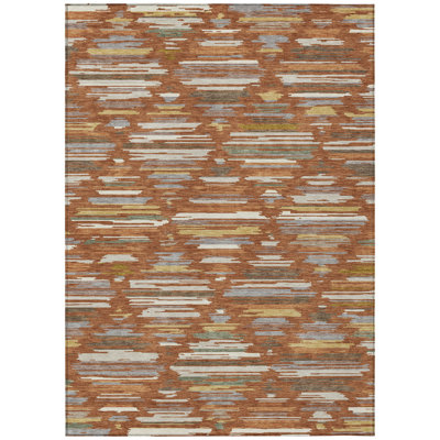 Machine Washable Indoor/Outdoor Chantille ACN2502 Southwest Rug