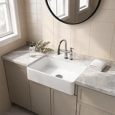 IAK 18'' Ceramic Bathroom Sink