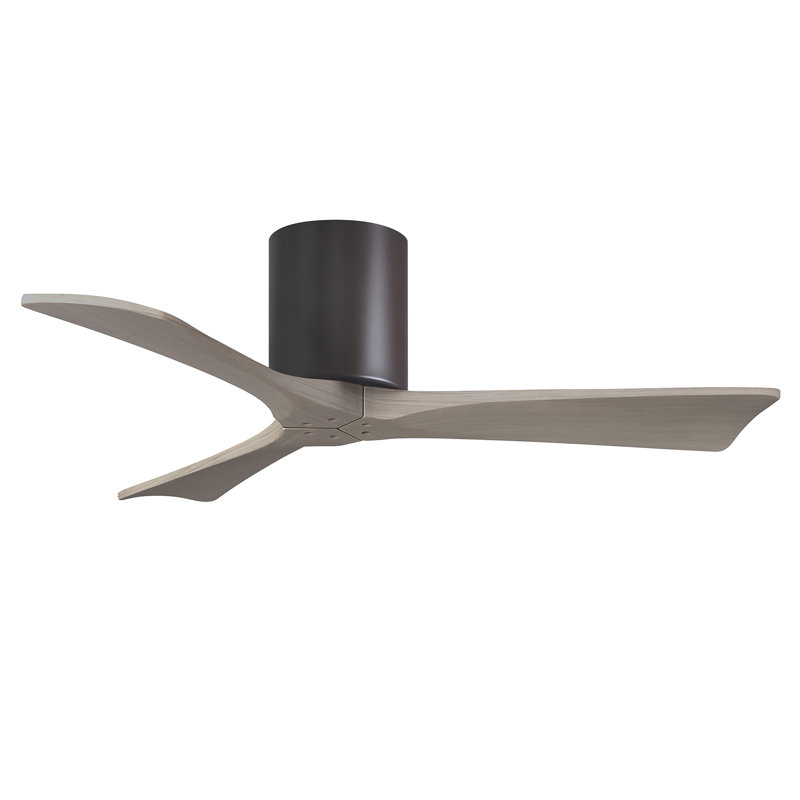 Ventilateur de plafond à 3 pales Olivier, Bronze texturé, Ton bois de frêne gris, 42"
