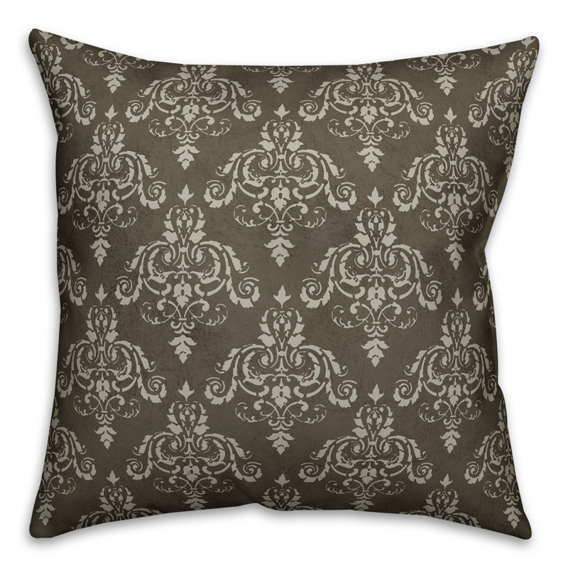 Damask Reversible Throw Pillow, A