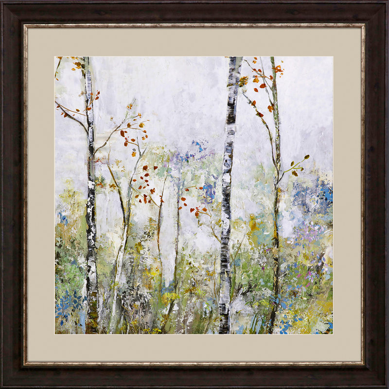Birch Forest II - peinture encadrée