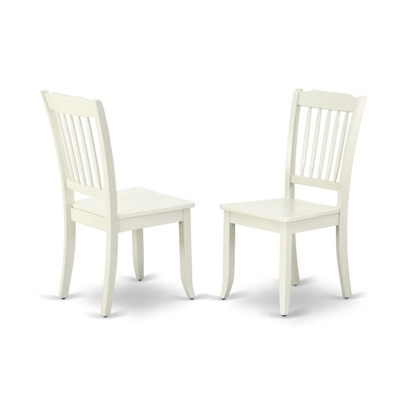 Ensemble de 2 chaises de salle à manger Danbury, Blanc lin, 1