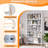 Bookshelf, White Bookshelf with 5 Storage Shelves, Large Metal Bookshelves, 69" Tall Bookcase for Living Room, Library, Office, Bedroom, Including Book Stopper,Simple Assembly-293152667