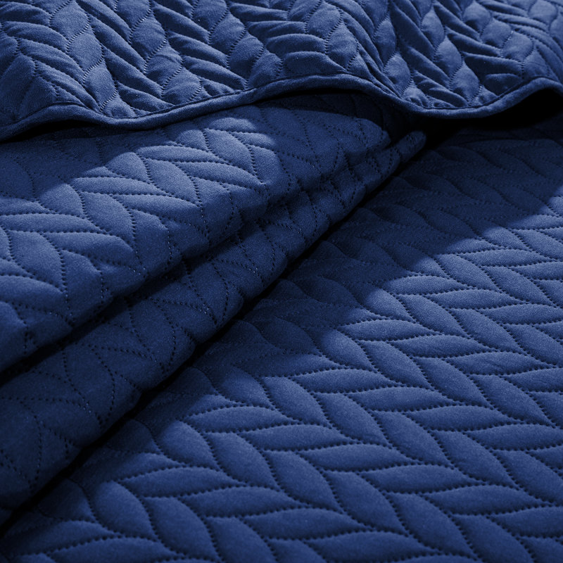 Lightweight Pre washed California King Bedspread Set | Soft Microfiber Quilt Set| Hotel-Quality Finish, Blue