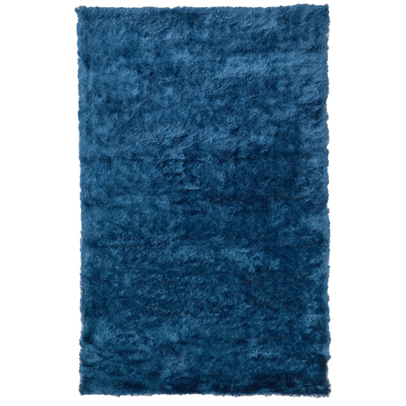 Mckee Area Rug in Deep Teal Blue, Rectangle 4'9" x 7'6"