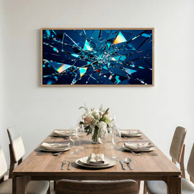 Verre brisé, reproduction d'art sur toile encadrée, ensemble de 1,48 x 24 pouces