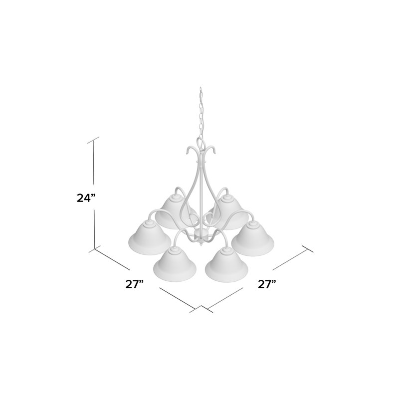 6 - Light Dimmable Classic / Traditional Chandelier, Bronze