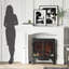 Foyer moderne - blanc, largeur intérieure de 29 po, pièce décorative, zone d'ornement de 45,25 po de largeur, facile à frotter, basculement, utilisation électrique selon la conception, présentoir, lavage, chute,