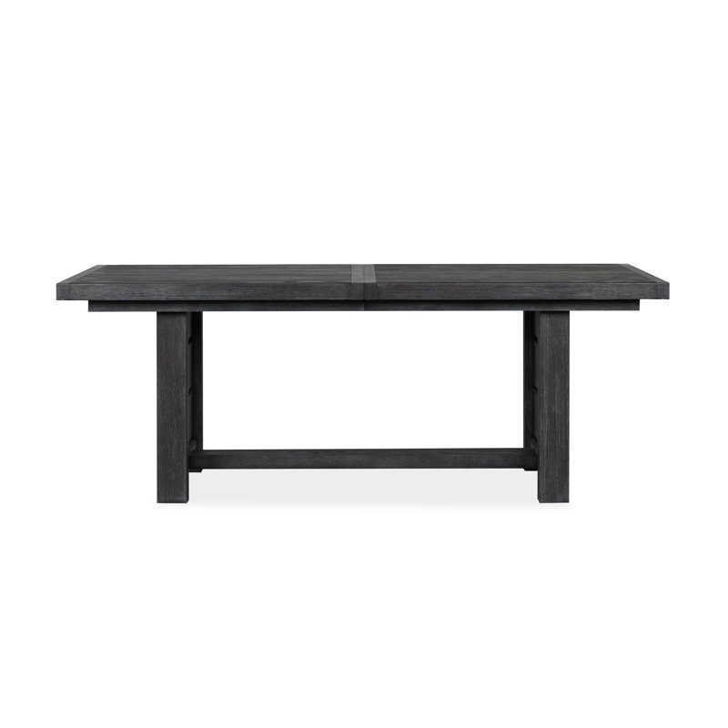 Extendable Trestle Dining Table With 4 Side Chairs, 5 Pieces: Table, 4 Chairs
