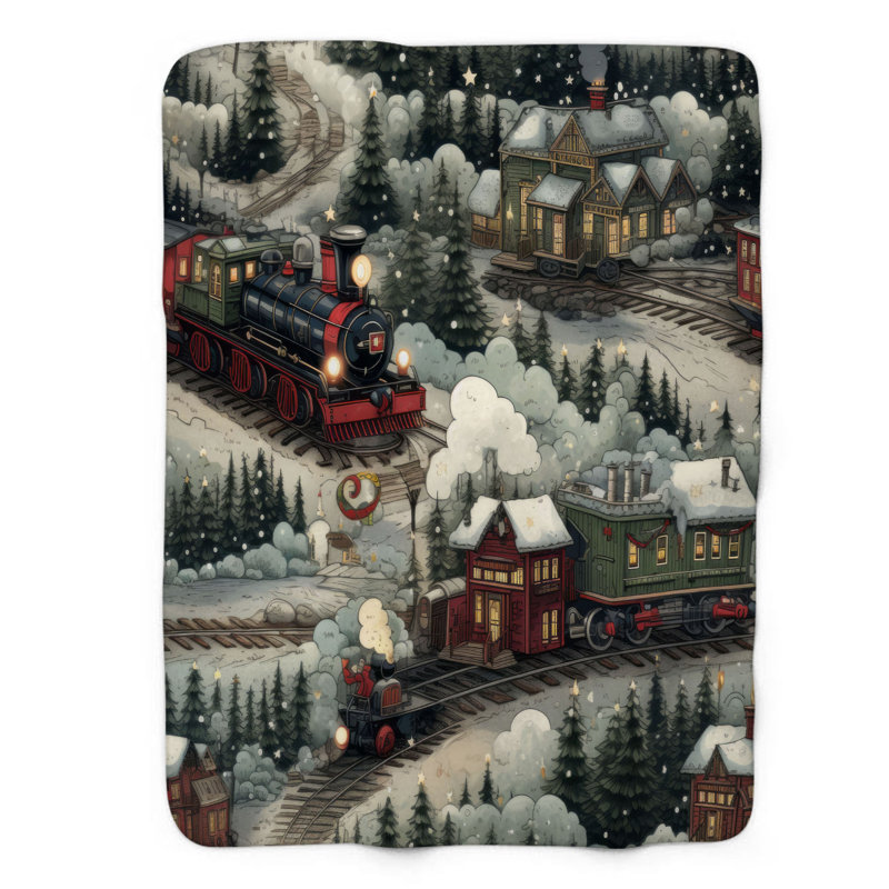 Winter Express - Couverture de qualité supérieure 1 pièce, Grand lit