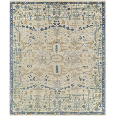 St Moritz Wool Oriental Area Rug in Blue