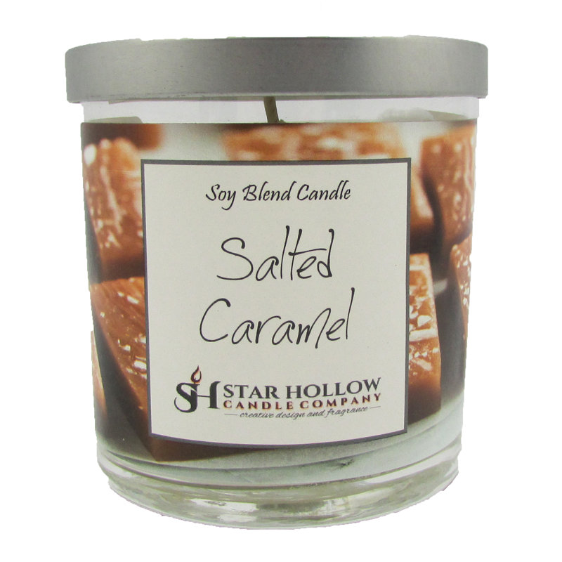 Salted Caramel Scented Jar Candle, 3.25" H x 2.75" W x 2.75" D