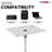 5 Core Projector Stand Floor Adjustable 66" Universal Projectors Support for Home Office & Studio