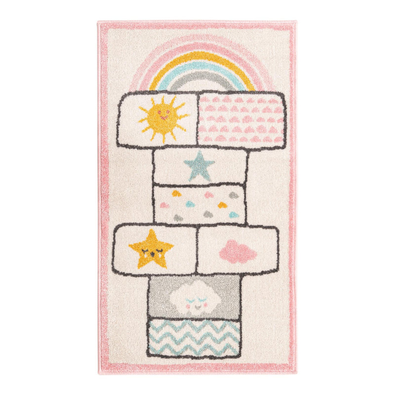 Whimsy Kids Polypropylene Plastic Rug, Runner 2'2" x 3'11"