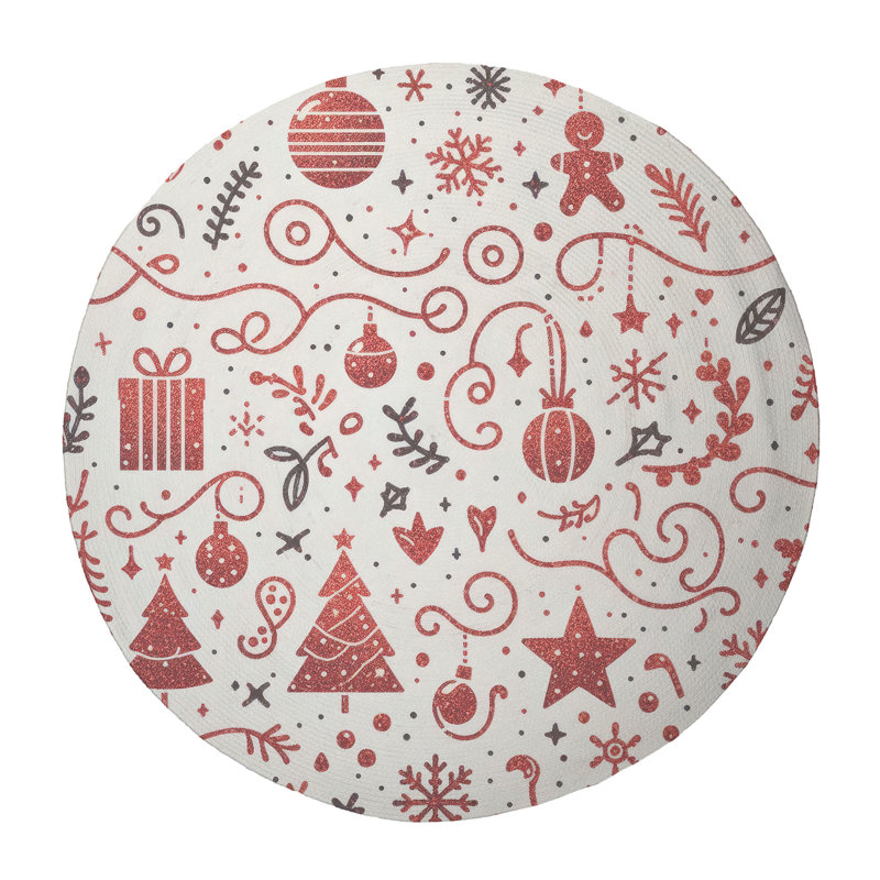 Tapis tressé Sparkle Season, Rond 5 pi