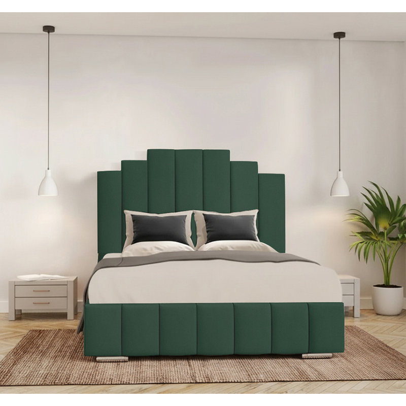 Chazlynn Upholstered Bed, King (5'), Emerald