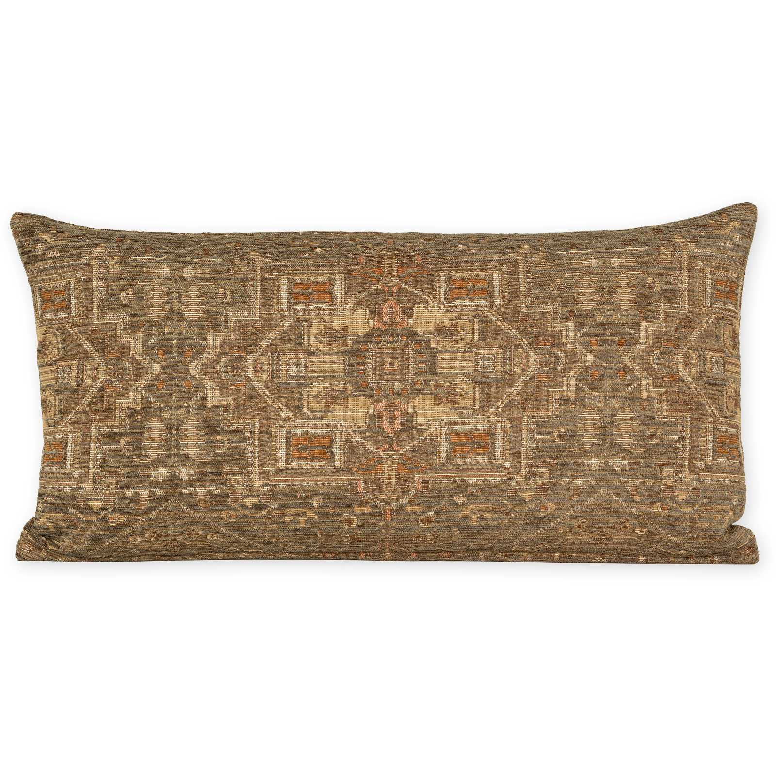 Olcott Throw Pillow, Feather, Zapatta Sage, Rectangle 12"H x 21"W