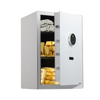 3.0 cu. Pi. Grand coffre-fort pour la maison, coffre-fort de sécurité numérique robuste avec verrou d'empreinte digitale, tablette amovible, sac ignifuge et imperméable inclus
