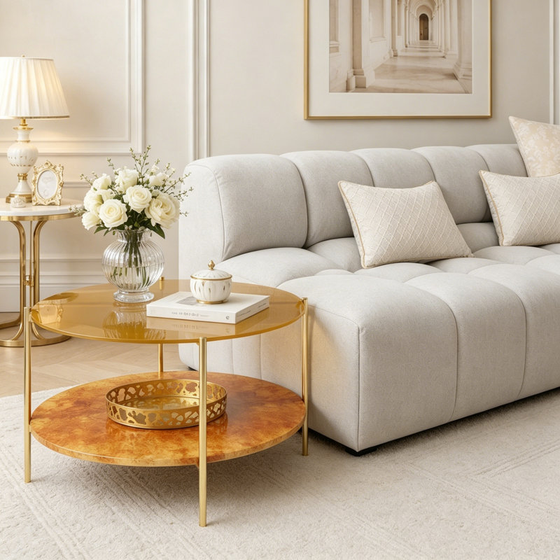 Table basse Modern, Golden