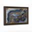Art mural sur toile à motif d'agate bleue et orange-133049960