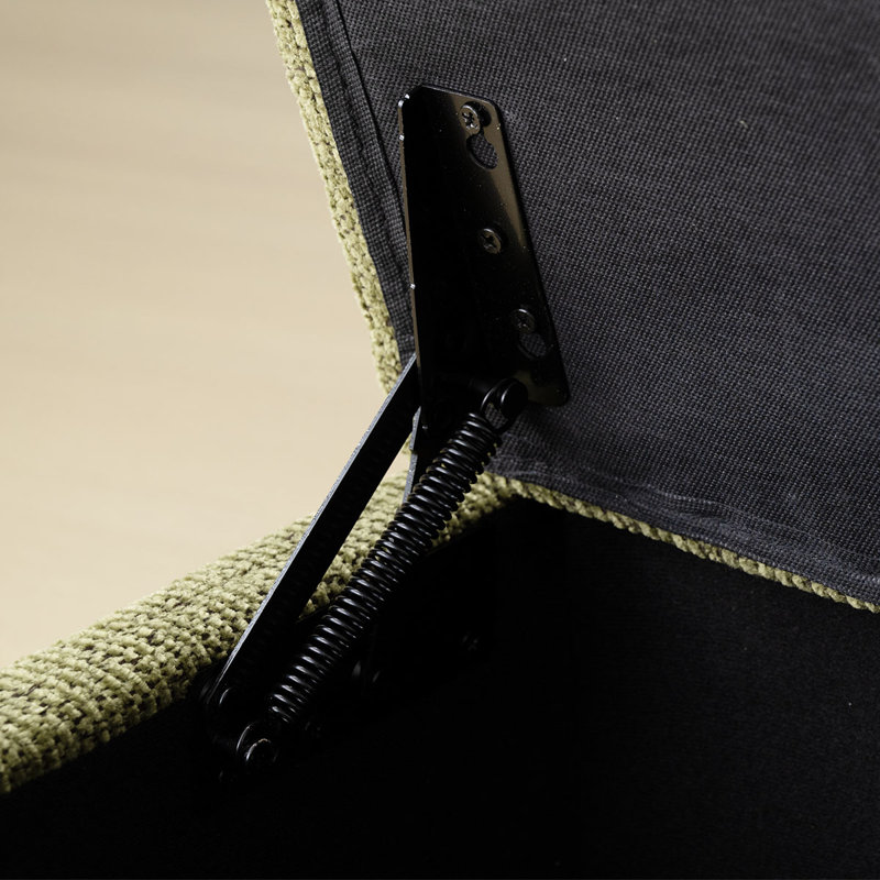 Banc de rangement rembourré 60 po Modern, Vert