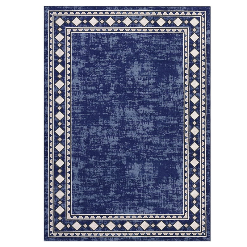 Area Rugs Modern Area Rug Non-Slip Washable Rugs Carpet Rugs for Living RoomBedroomDining Room, Blue, Rectangle 4' x 6'
