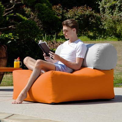 Grand fauteuil à billes extérieur Tybee avec traversin, Sunbrella