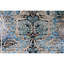 Hand Knotted Damask Area Rug in Blue/Gray/Black-424819122