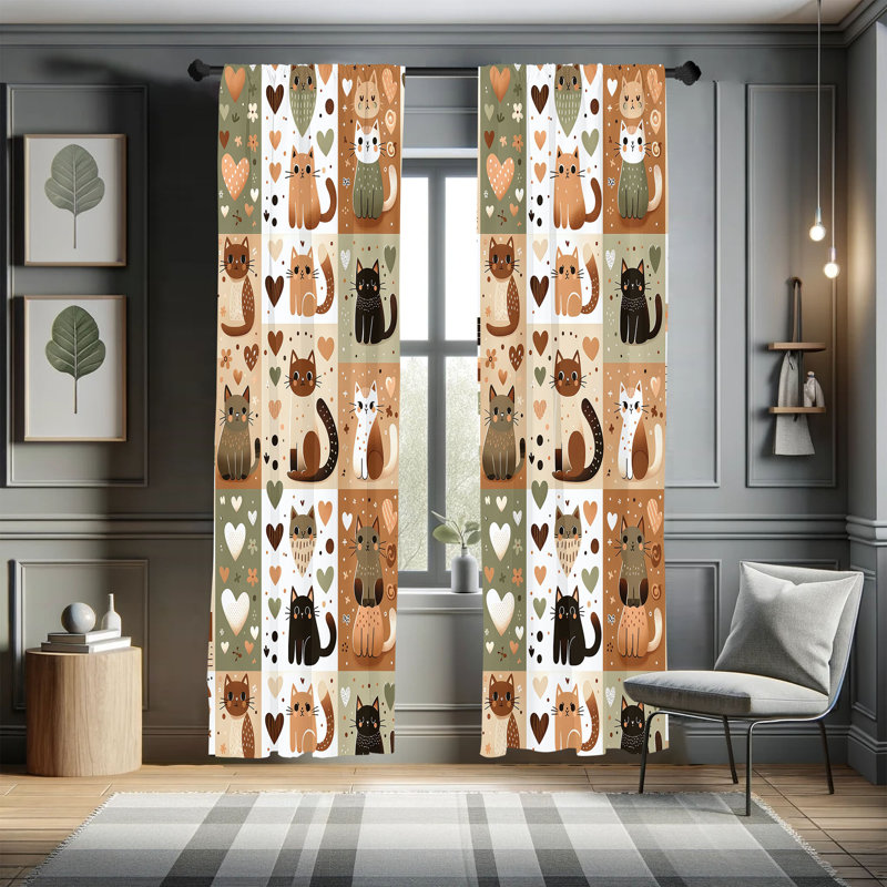 Semi Sheer Curtain Pair, 56" W x 95" L