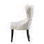 Caesar Velvet Dining Chair - Ergonomic Upholstered Curved Back with Solid Wooden Legs - Modern Side Chair for Living Room Dining Room-1100677277