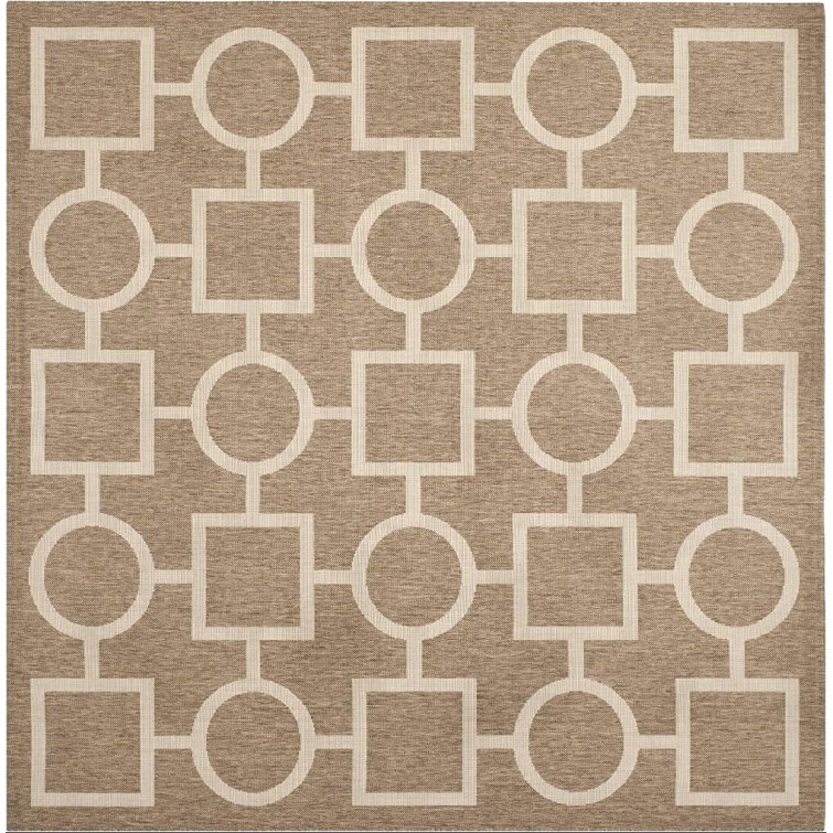 Arneshia Geometric Brown/Tan Area Rug