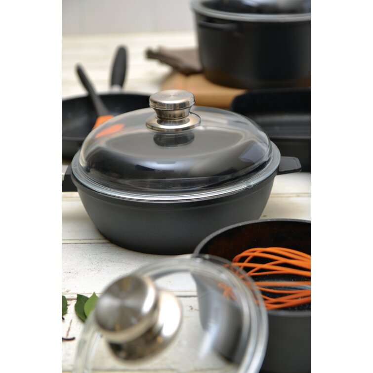 Cuisinart Castline Non-Stick Cast Iron 5.25 Qt. Dutch Oven W/Cover - Red 