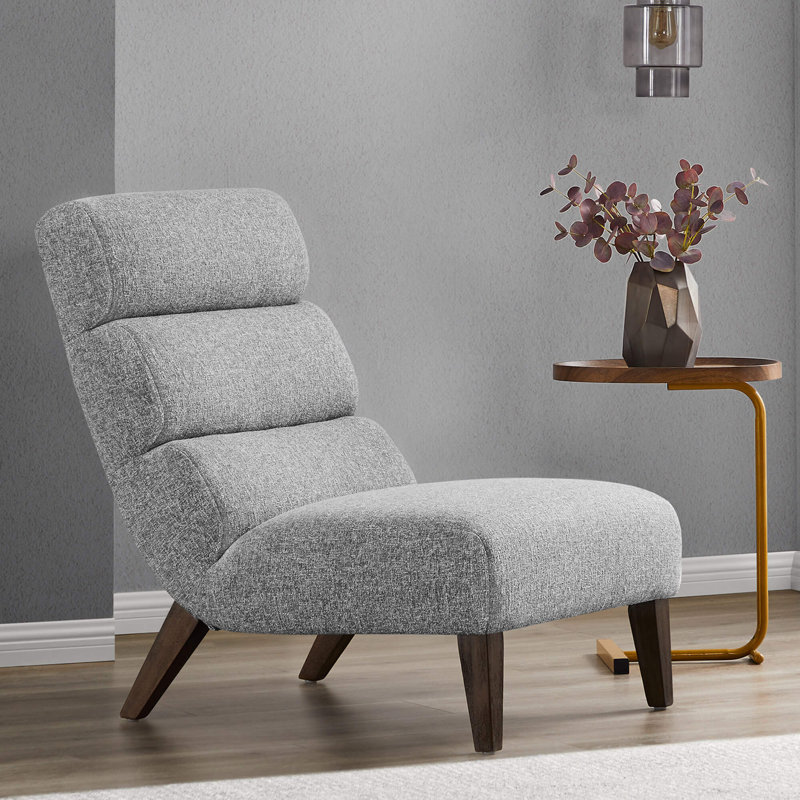 Chaise d'appoint en polyester de 29 po de largeur Briseyda, Gris
