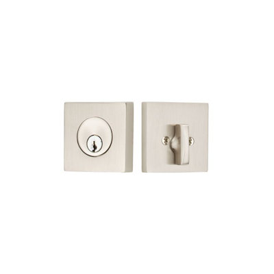 Square Single Cylinder Deadbolt Polished Chrome Finish