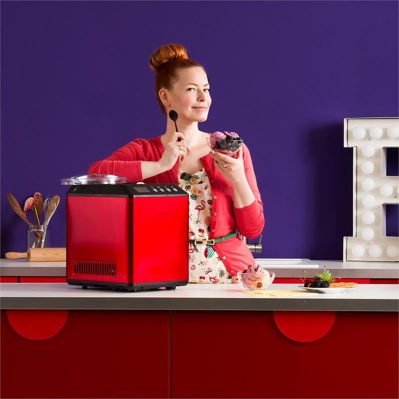 Vanilla Sky 2 L Ice Cream Maker, Red/Black