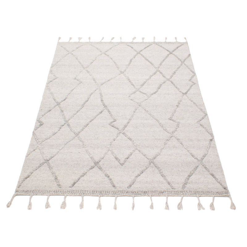 Tapis unique gris kilim 5 pi 3 po x 7 pi 9 po One Of A Kind Ankara